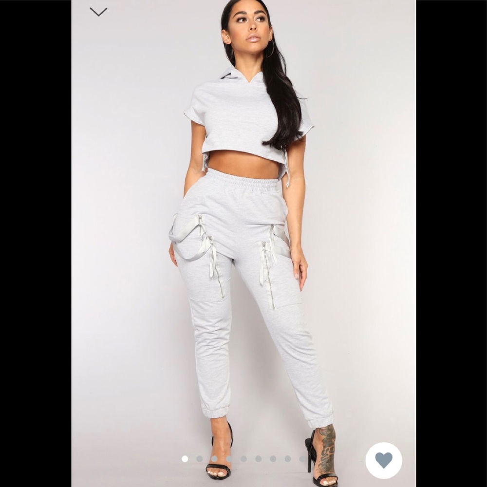 Heather grey two piece